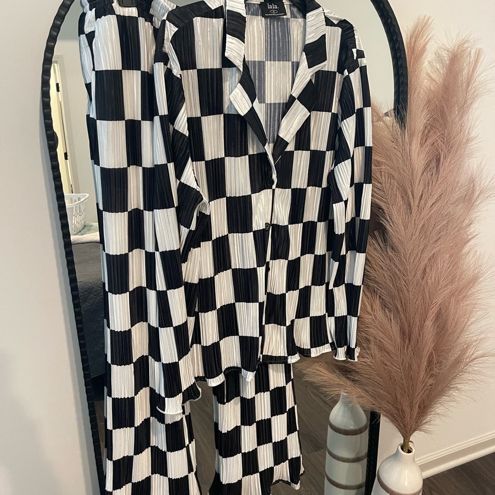 DIL Checkered Plisse Set